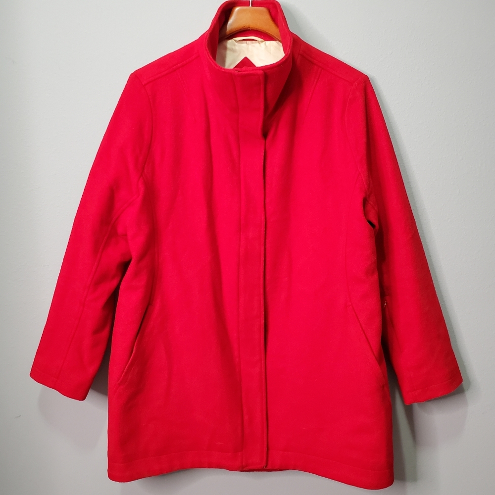 Pendleton Bright Red Wool Peacoat - image 4